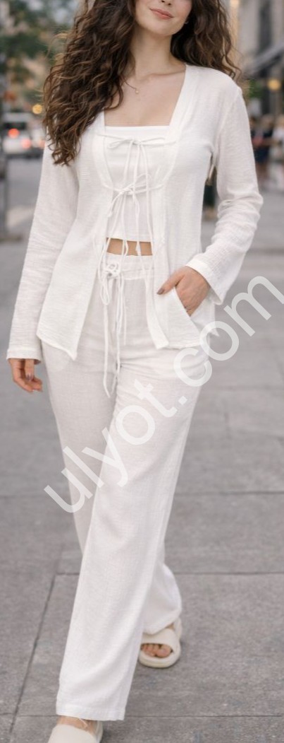 КОСТЮМ ДВОЙКА (42-48) БЕЛЫЙ 1613