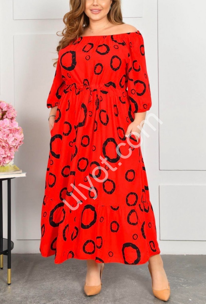 ПЛАТЬЕ (58-62) КРАСНЫЙ A4-1