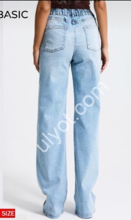 ДЖИНСЫ IT'S BASIC (38-48) ГОЛУБОЙ 4254/4s6/32