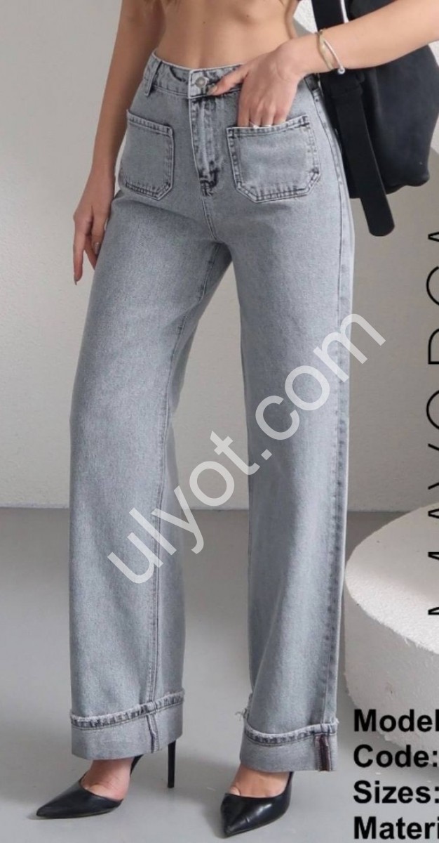 ДЖИНСЫ ZEO BASIC (34-42) СЕРЫЙ 5280