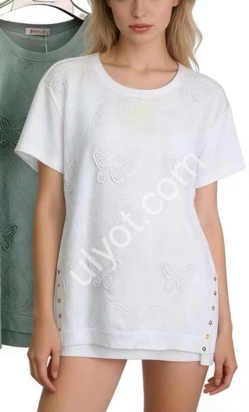 ФУТБОЛКА (2XL-5XL) БЛАКИТНИЙ 8831