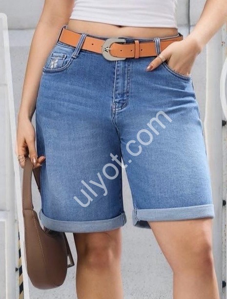 ШОРТЫ  M.SARA (30-38) СИНИЙ 955-4B