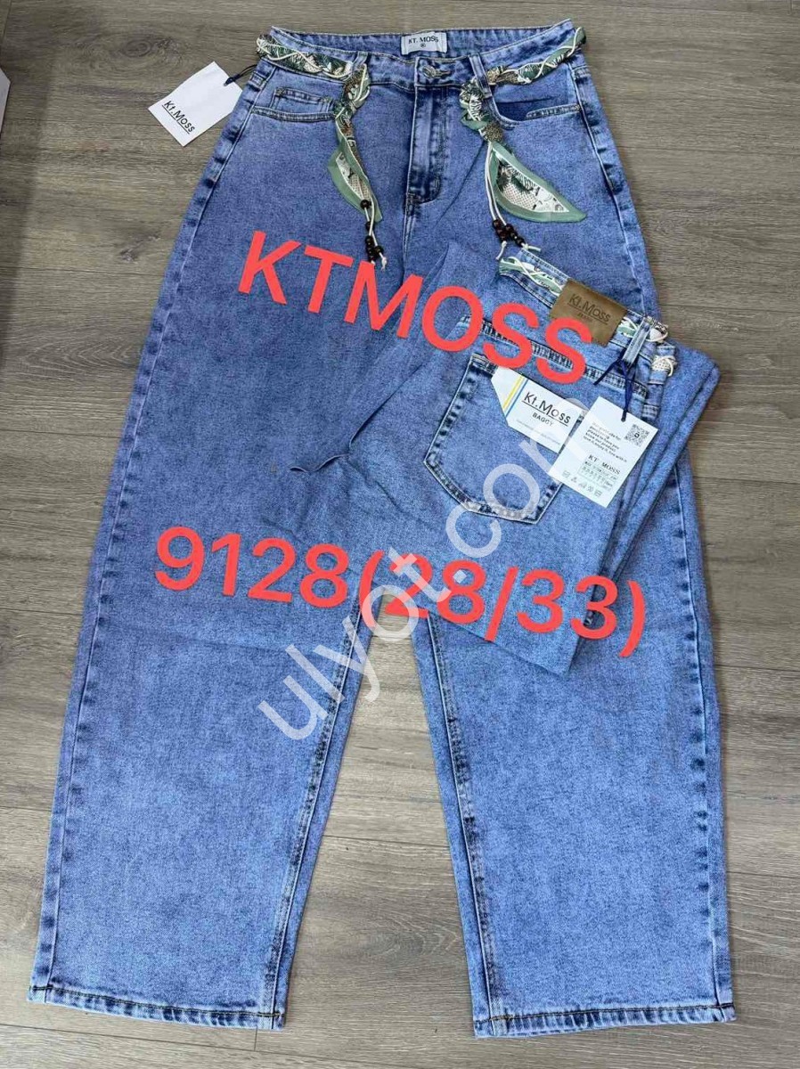 ДЖИНСЫ KT.MOSS (28-33) ГОЛУБОЙ 9128
