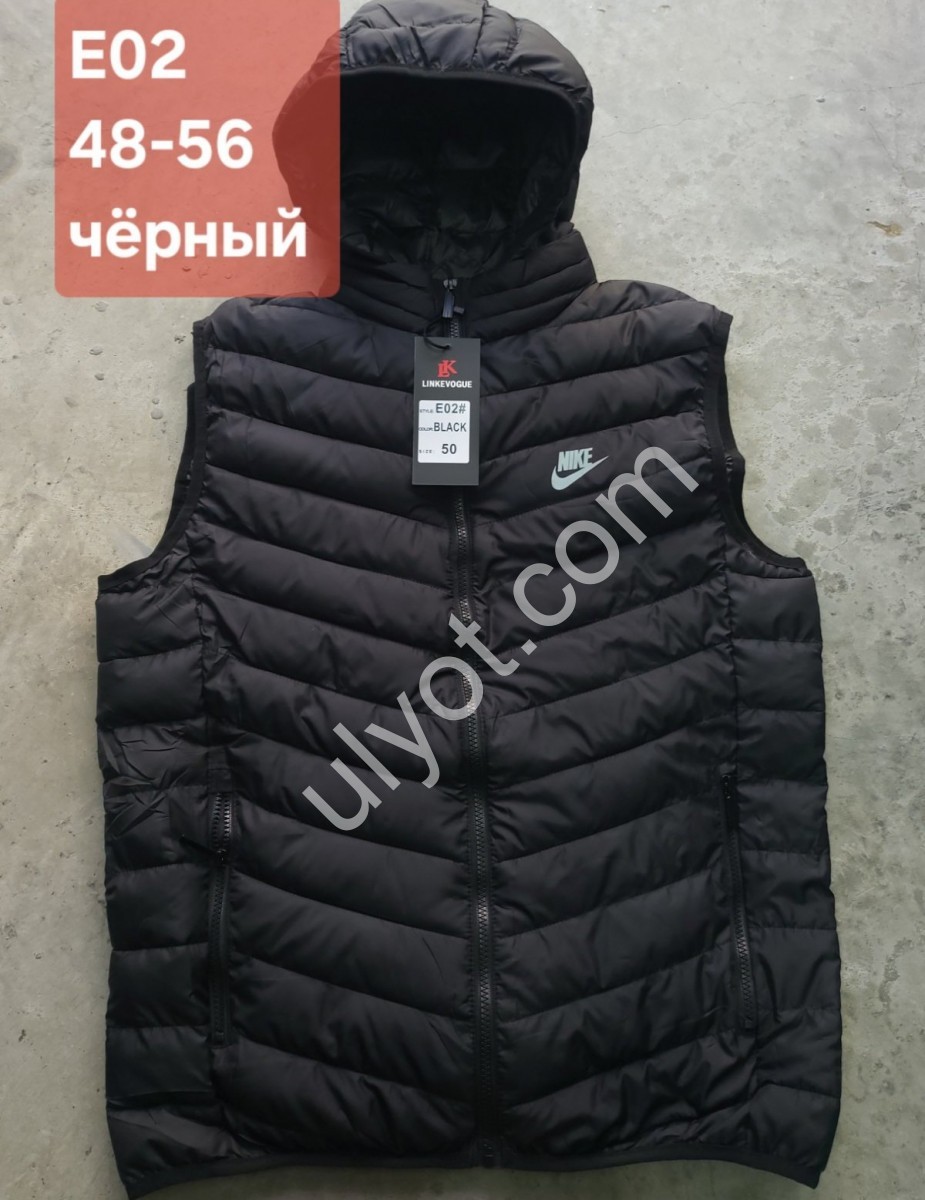 ЖИЛЕТКА N02 (48-56) ЧЕРНЫЙ E02