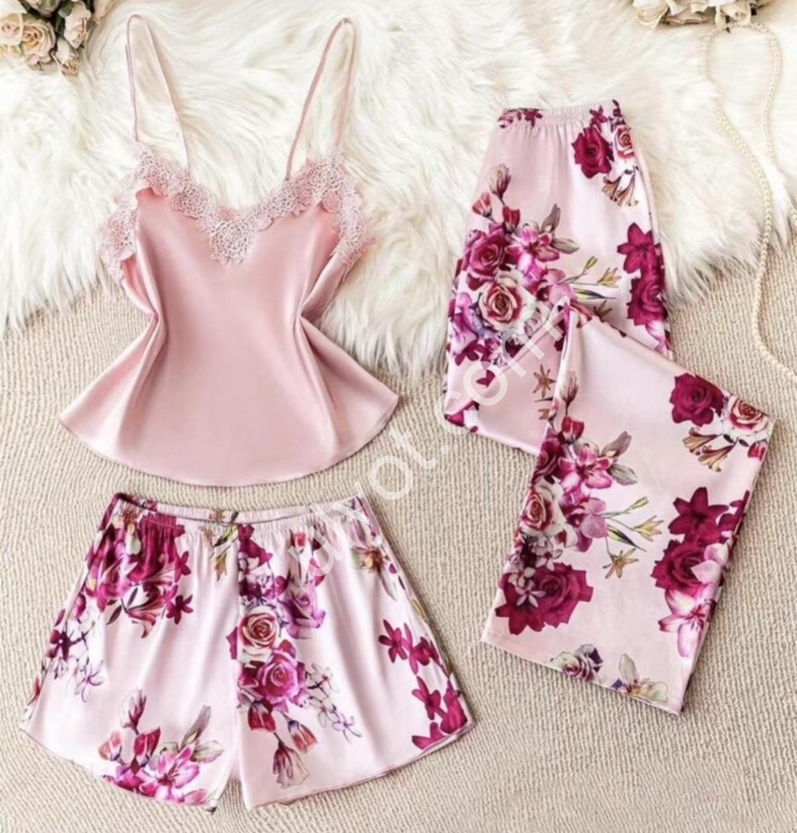 ПИЖАМА ТРОЙКА (M-3XL) РОЗОВЫЙ 70462