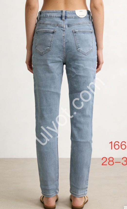 ДЖИНСЫ PRETTY BABY (28-33) ГОЛУБОЙ 166