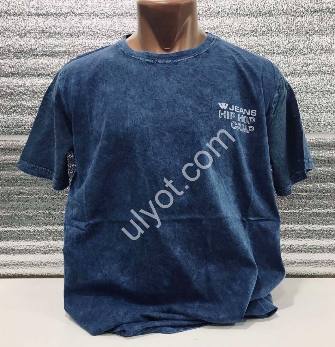 ФУТБОЛКА STRONGMAN (M-2XL) JEANS Т.СИНИЙ 