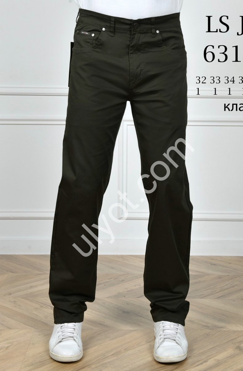 БРЮКИ LS JEANS (34-44) ЧЕРНЫЙ 6311D