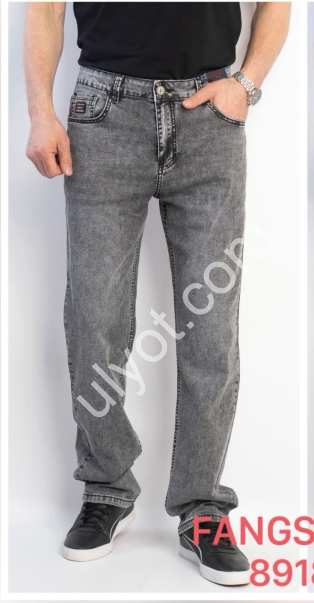 ДЖИНСЫ FANGSIDA (34-38) СЕРЫЙ 8918
