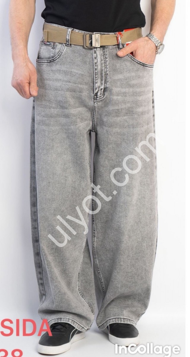 ДЖИНСЫ FANGSIDA (28-34) СЕРЫЙ 8938