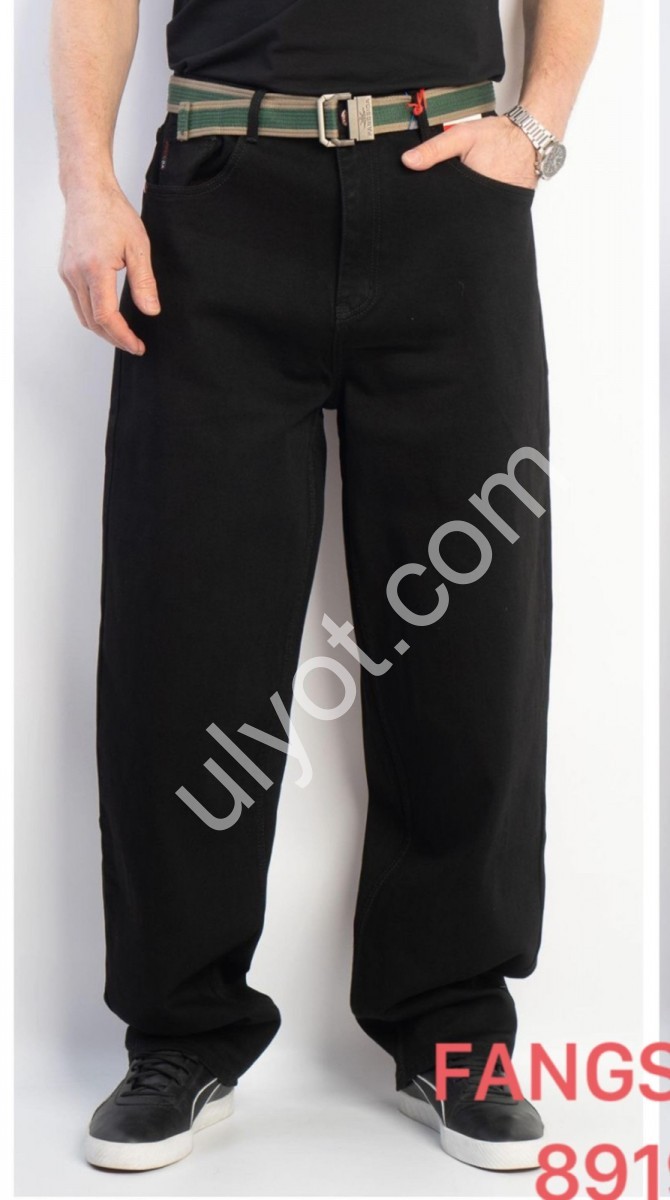 ДЖИНСЫ FANGSIDA (27-34) ЧЕРНЫЙ 8919