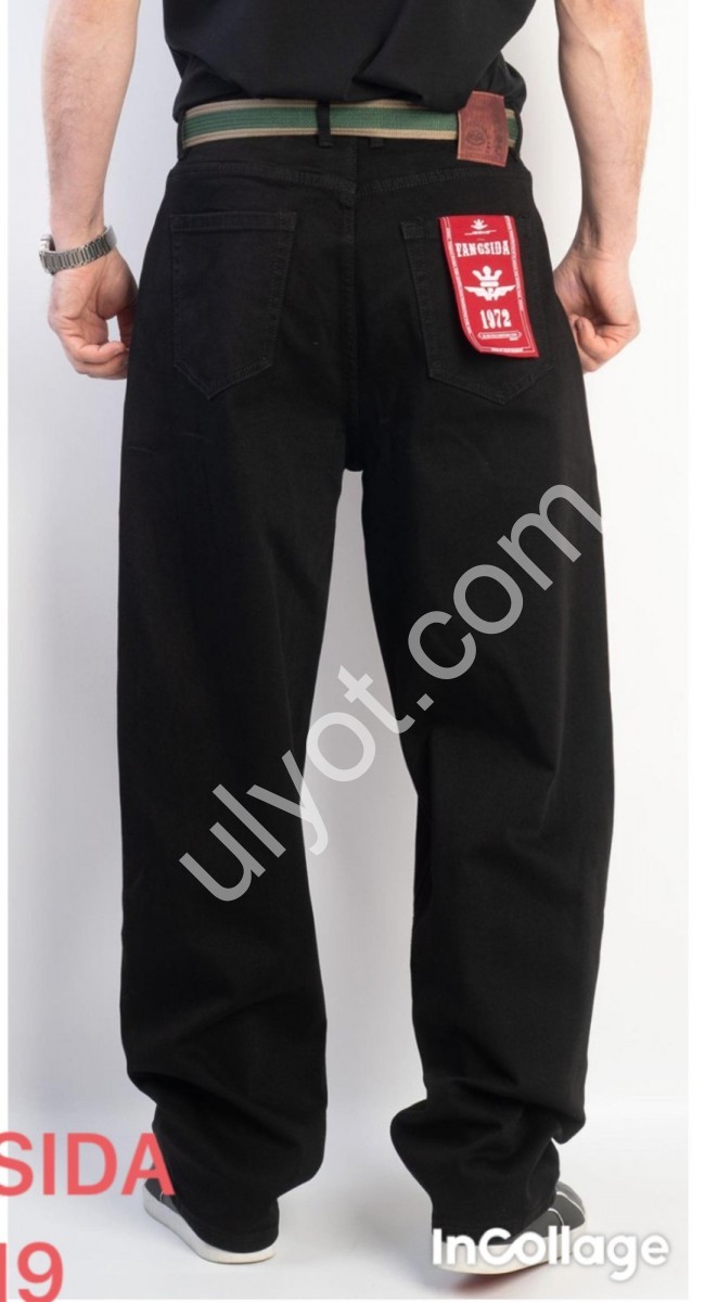 ДЖИНСЫ FANGSIDA (27-34) ЧЕРНЫЙ 8919