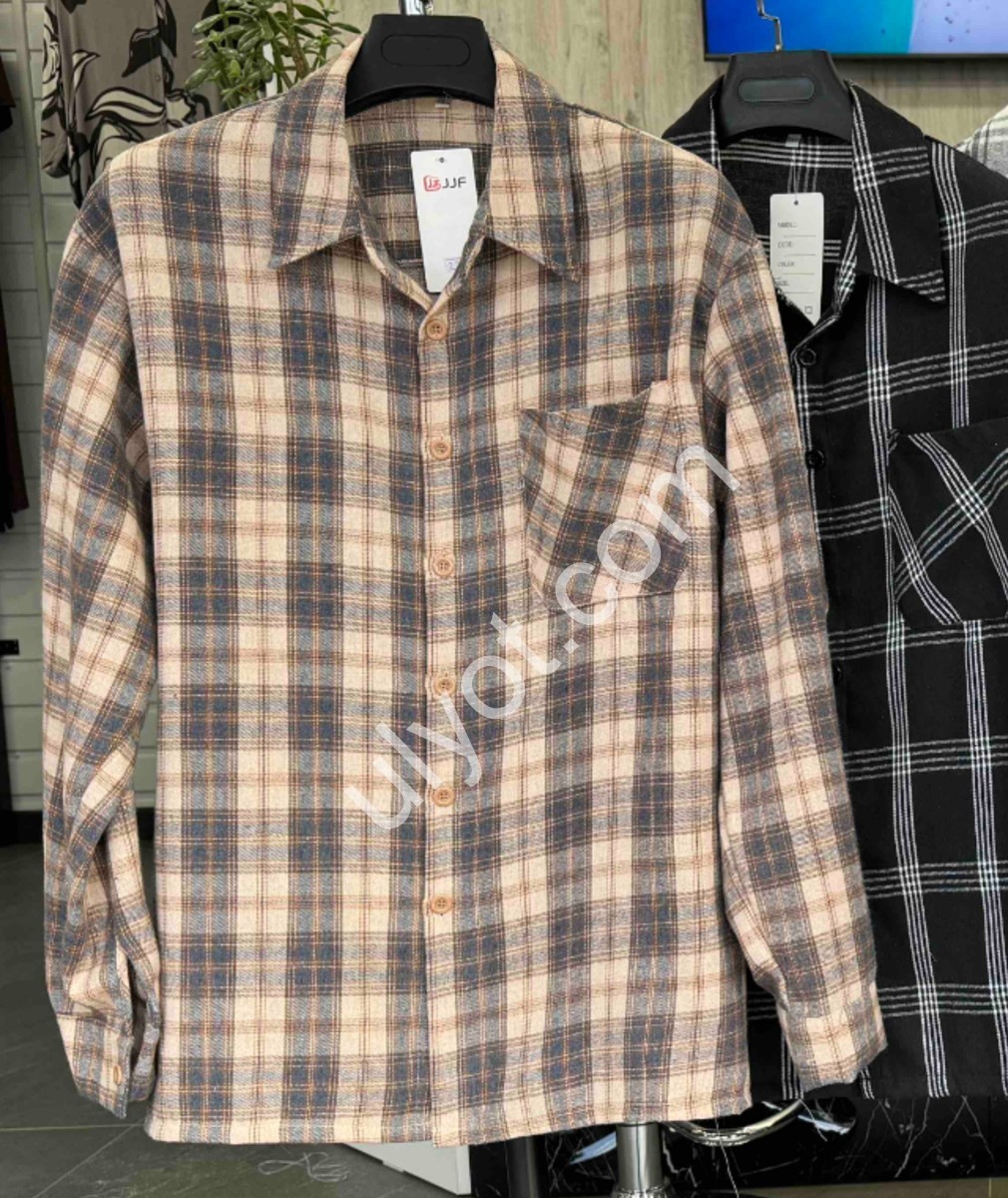 РУБАШКА (XL-4XL) ЧЕРНЫЙ 7761