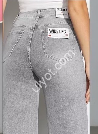 ДЖИНСЫ M.SARA (XS-XL) СВ.СЕРЫЙ 5178-D