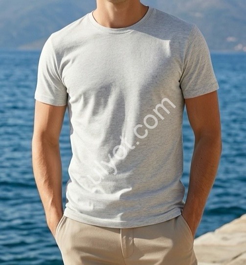 ФУТБОЛКА (48-56) СІРИЙ МЕЛАНЖ W01