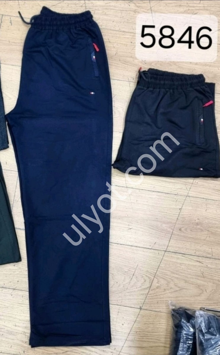 CПОРТ.ШТАНЫ (7XL-10XL) ПРЯМОЙ Т.СИНИЙ 5846