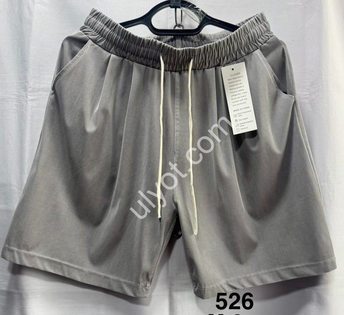 ШОРТИ (M-2XL) СВ.СІРИЙ 526
