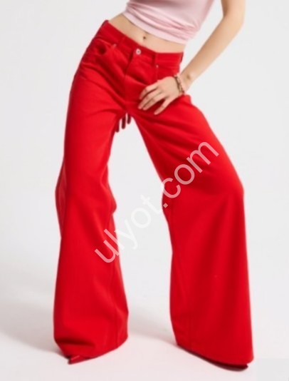 ДЖИНСИ IT'S BASIC (34-42) ЧЕРВОНИЙ 3096/6s6/19