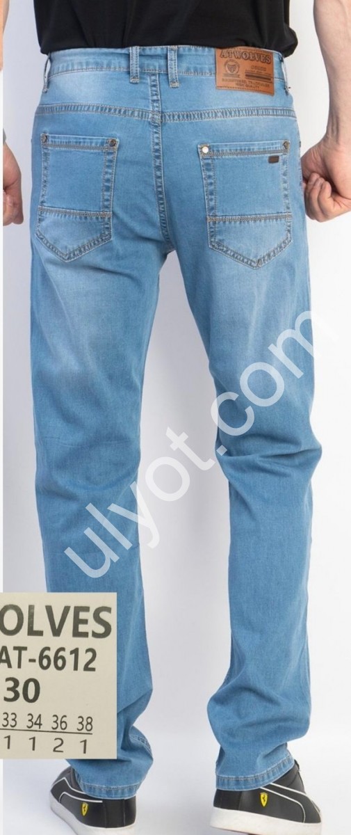 ДЖИНСЫ ATWOLVES (30-38) ГОЛУБОЙ 6612