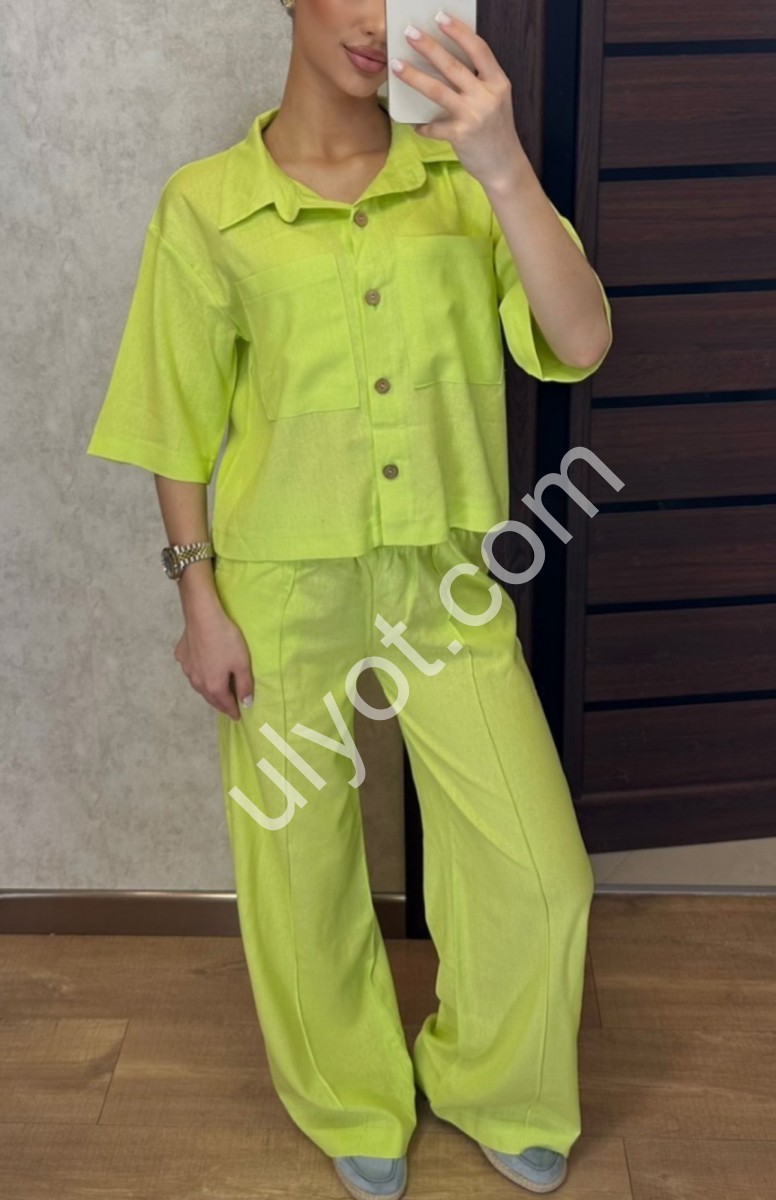 КОСТЮМ (42-48) САЛАТОВИЙ 013