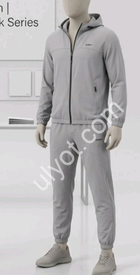 СПОРТ.КОСТЮМ (M-3XL) МАНЖЕТ СВ.СЕРЫЙ A155