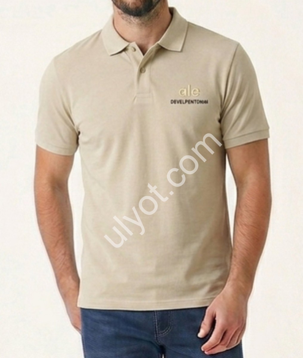 ФУТБОЛКА-ПОЛО ALE (L-4XL) БЕЖ 