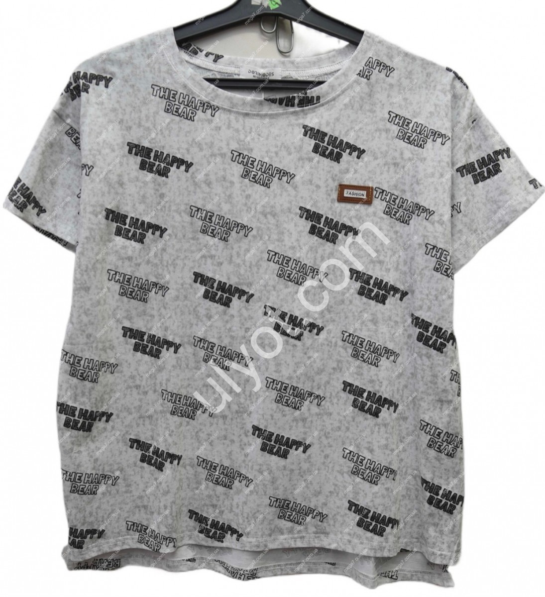 ФУТБОЛКА (ONE SIZE 46-50) HAPPY BEAR СЕРЫЙ 