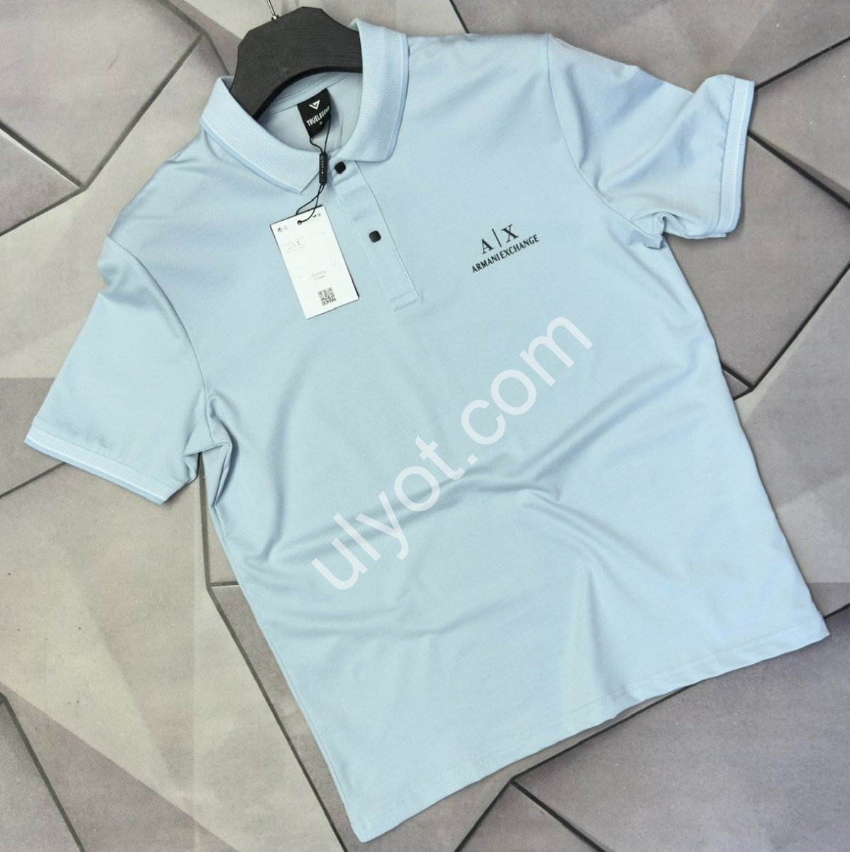 ФУТБОЛКА-ПОЛО A07 (S-2XL) СВ.ГОЛУБОЙ 