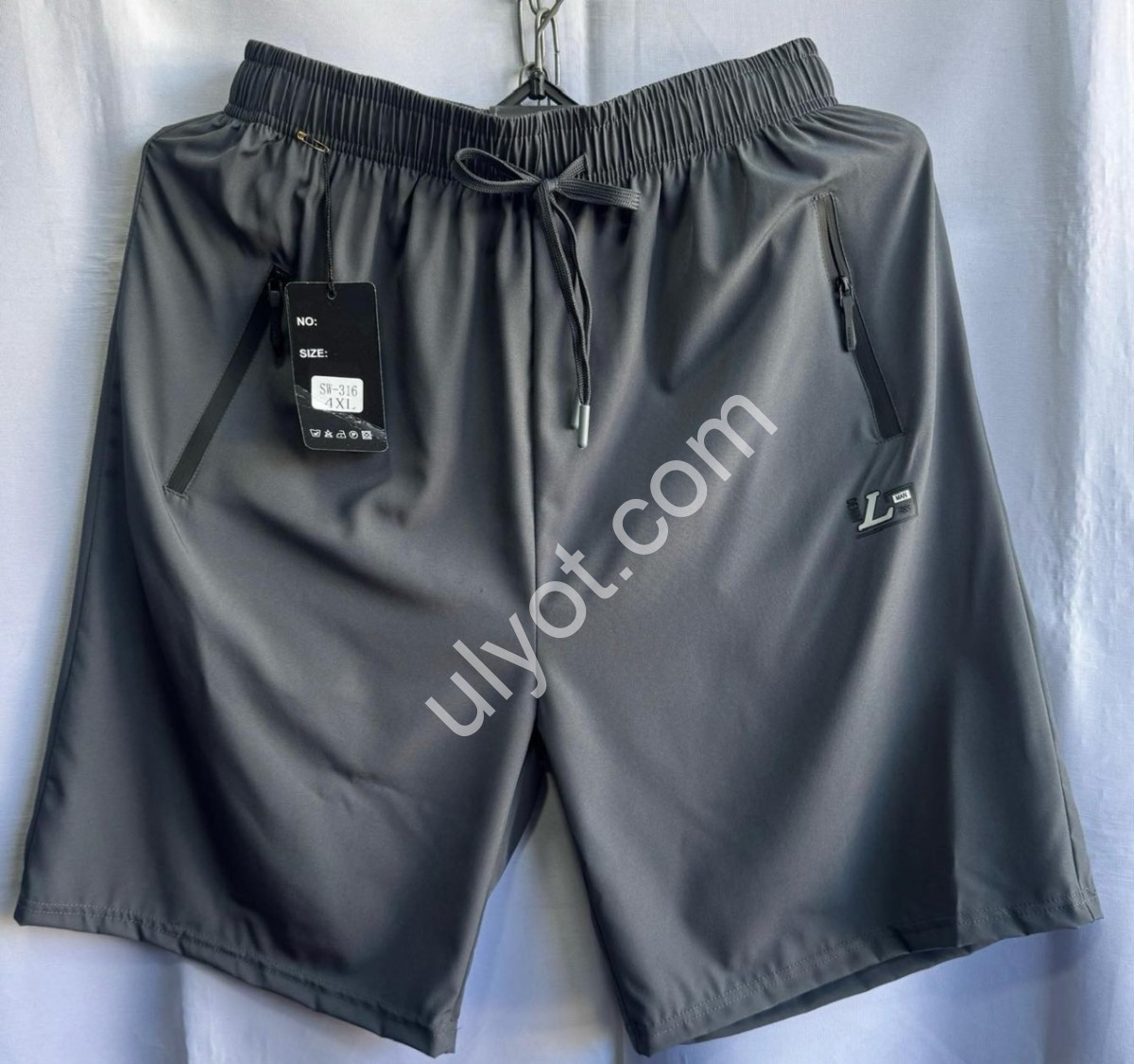 ШОРТЫ (M-3XL) Т.СЕРЫЙ 306