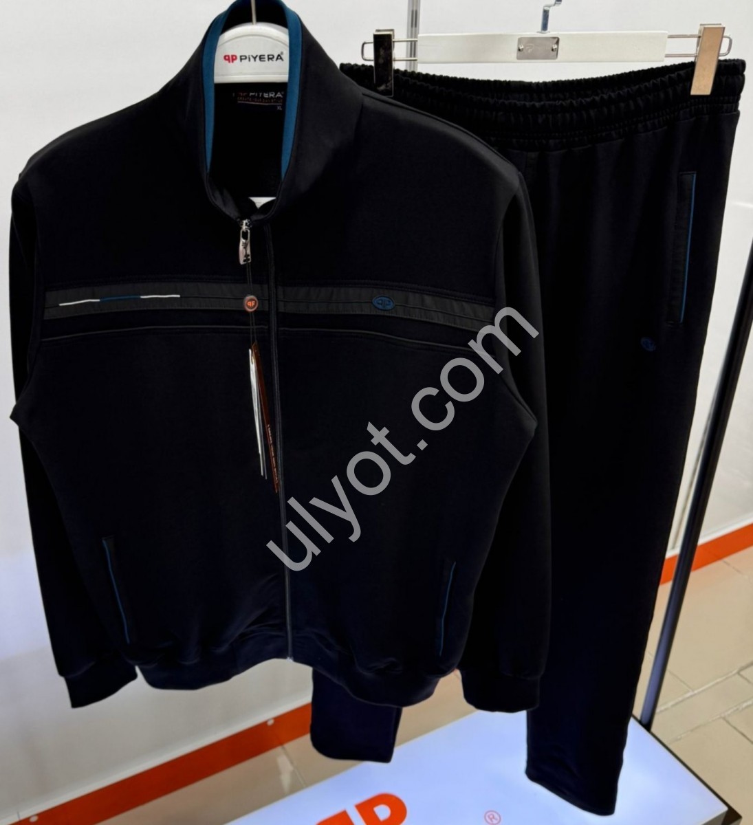 СПОРТ.КОСТЮМ PIYERA (XL-5XL) ПРЯМИЙ ЧОРНИЙ 7825