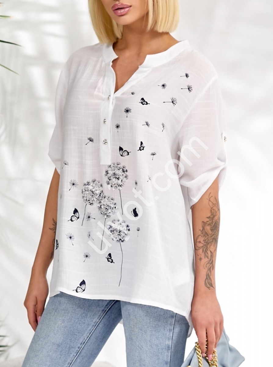 РУБАШКА (XL-4XL) БЕЛЫЙ 288
