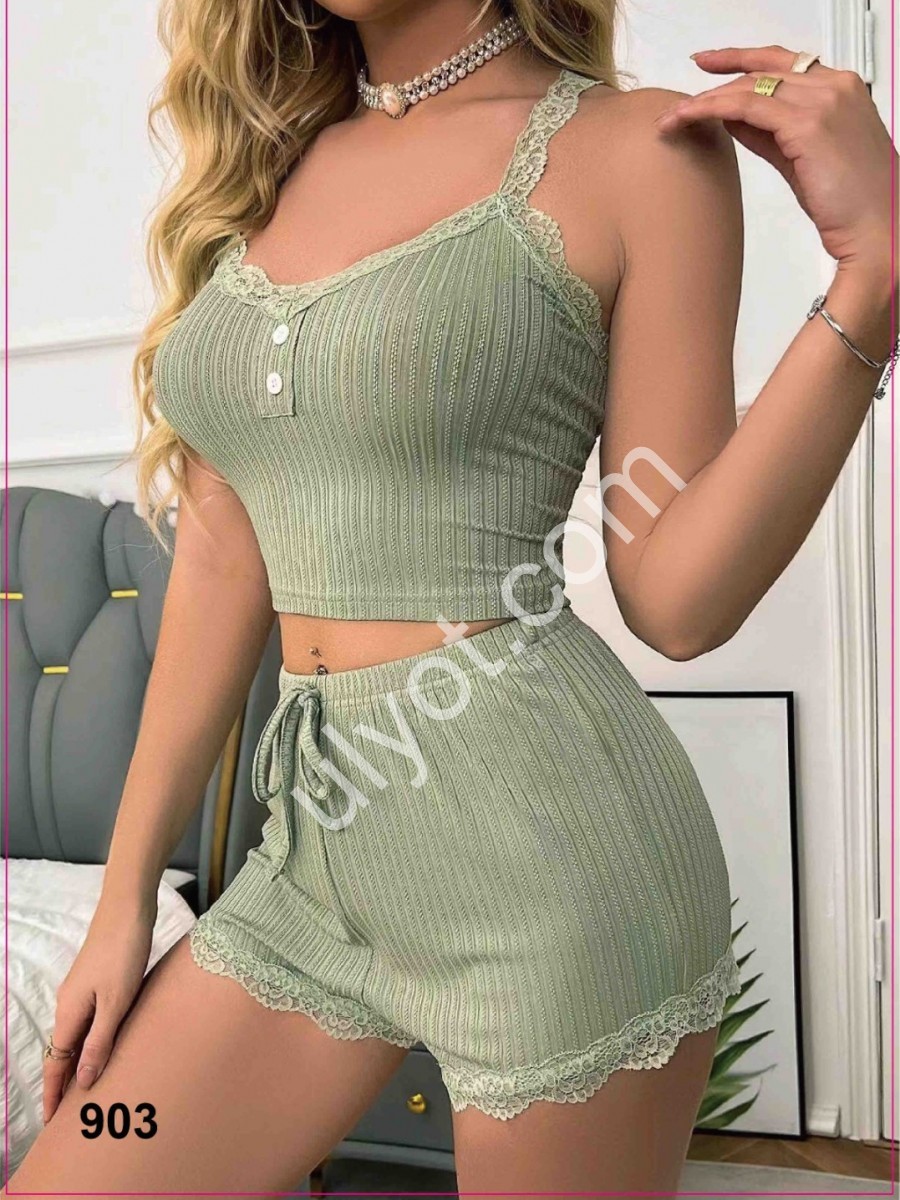 ПИЖАМА (ONE SIZE 50-54) ОЛИВКА 903