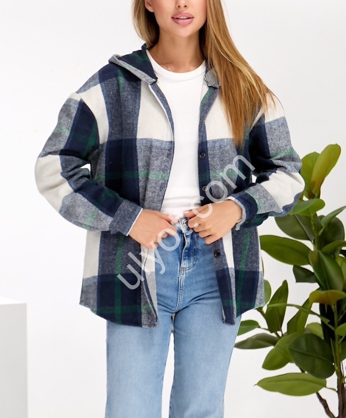 РУБАШКА JJF (XL-4XL) СЕРЫЙ+ЧЕРНЫЙ 7767