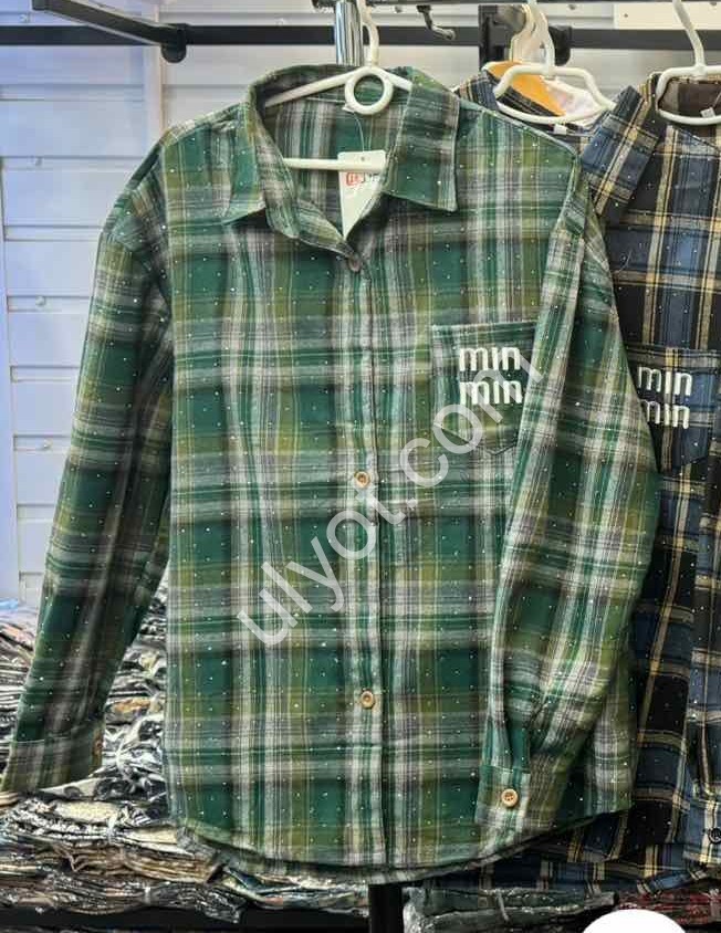 Сорочка JJF (XL-4XL) КАМ'ЯНИ СИНІЙ 9932