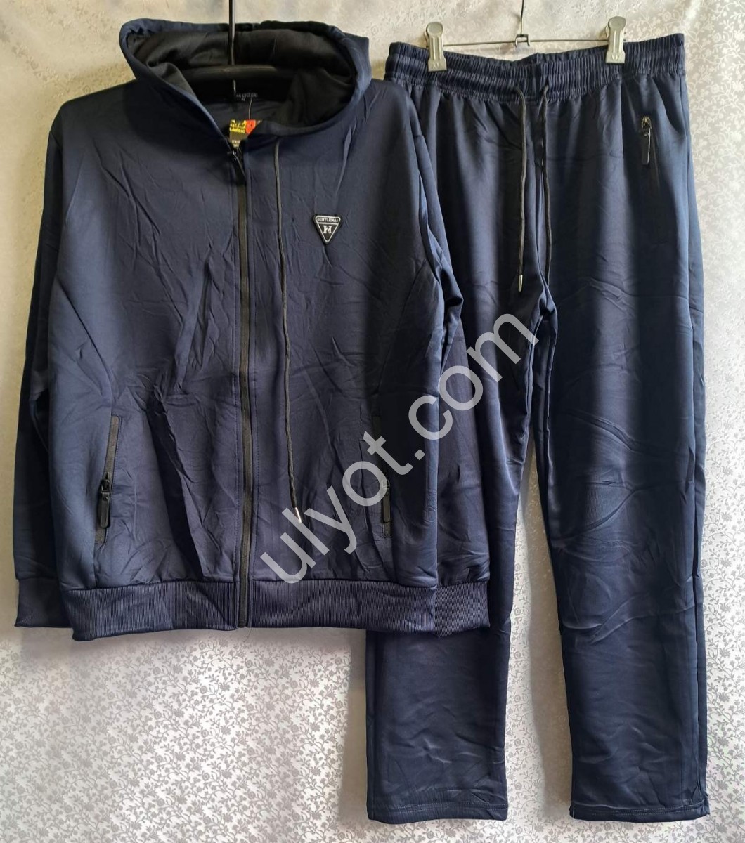 СПОРТ.КОСТЮМ (M-3XL) ПРЯМИЙ Т.СИНІЙ 6651