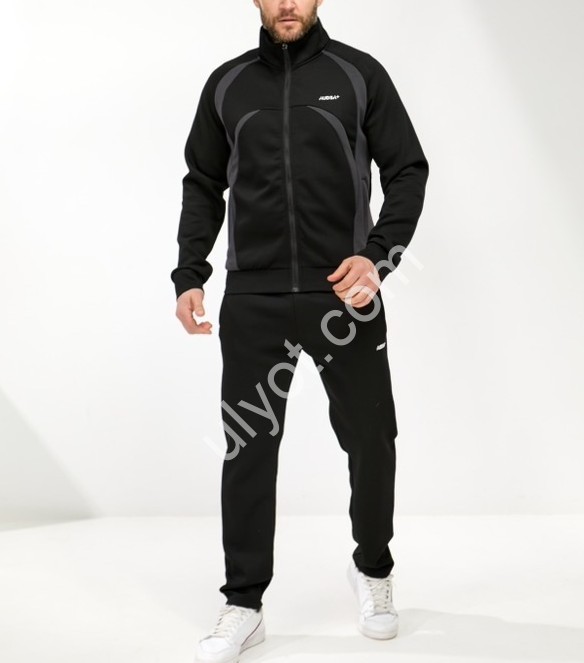КОСТЮМ AUDSA (M-3XL) ПРЯМОЙ ЧЕРНЫЙ A213