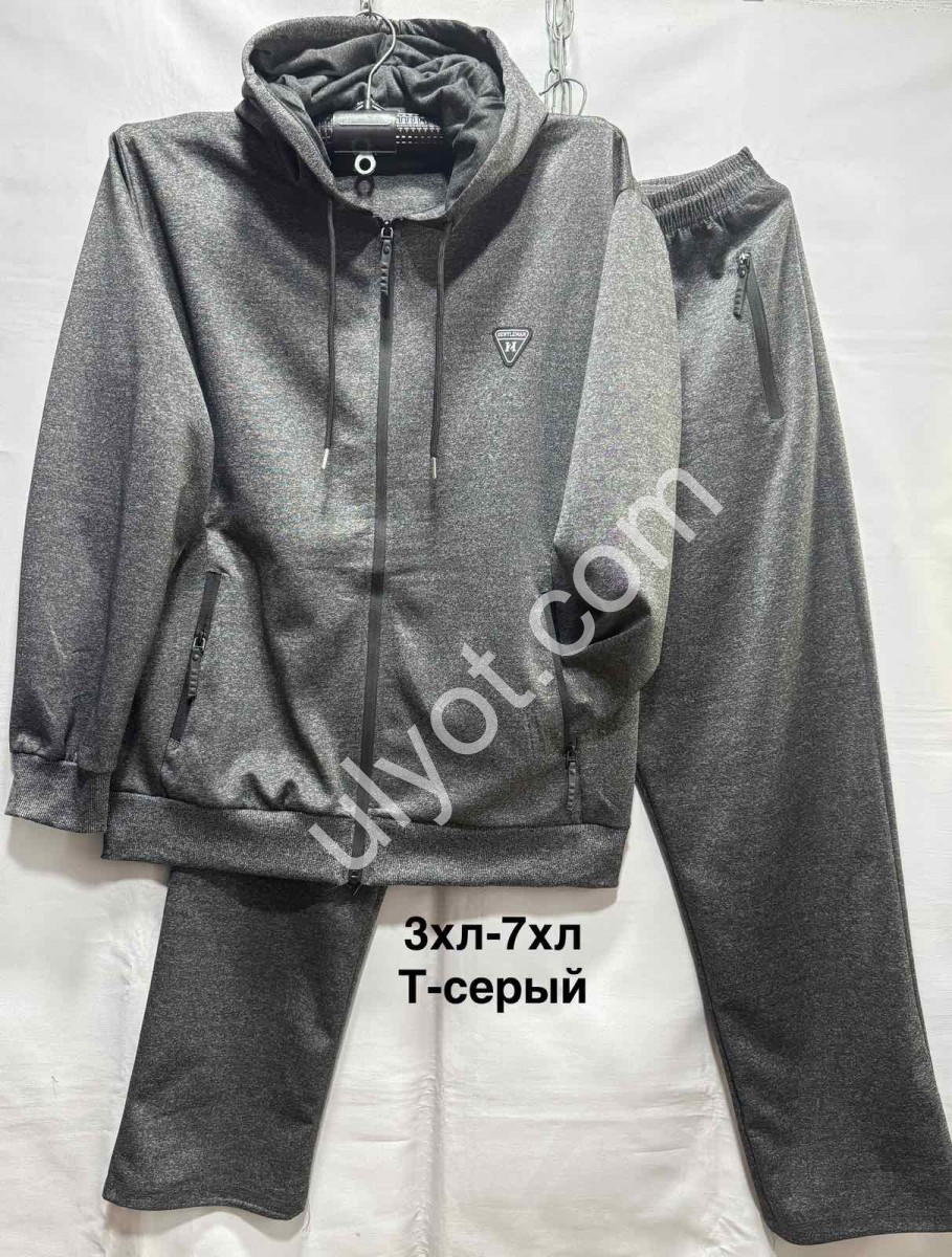 СПОРТ.КОСТЮМ (3XL-7XL) ПРЯМОЙ Т.СЕРЫЙ 6651
