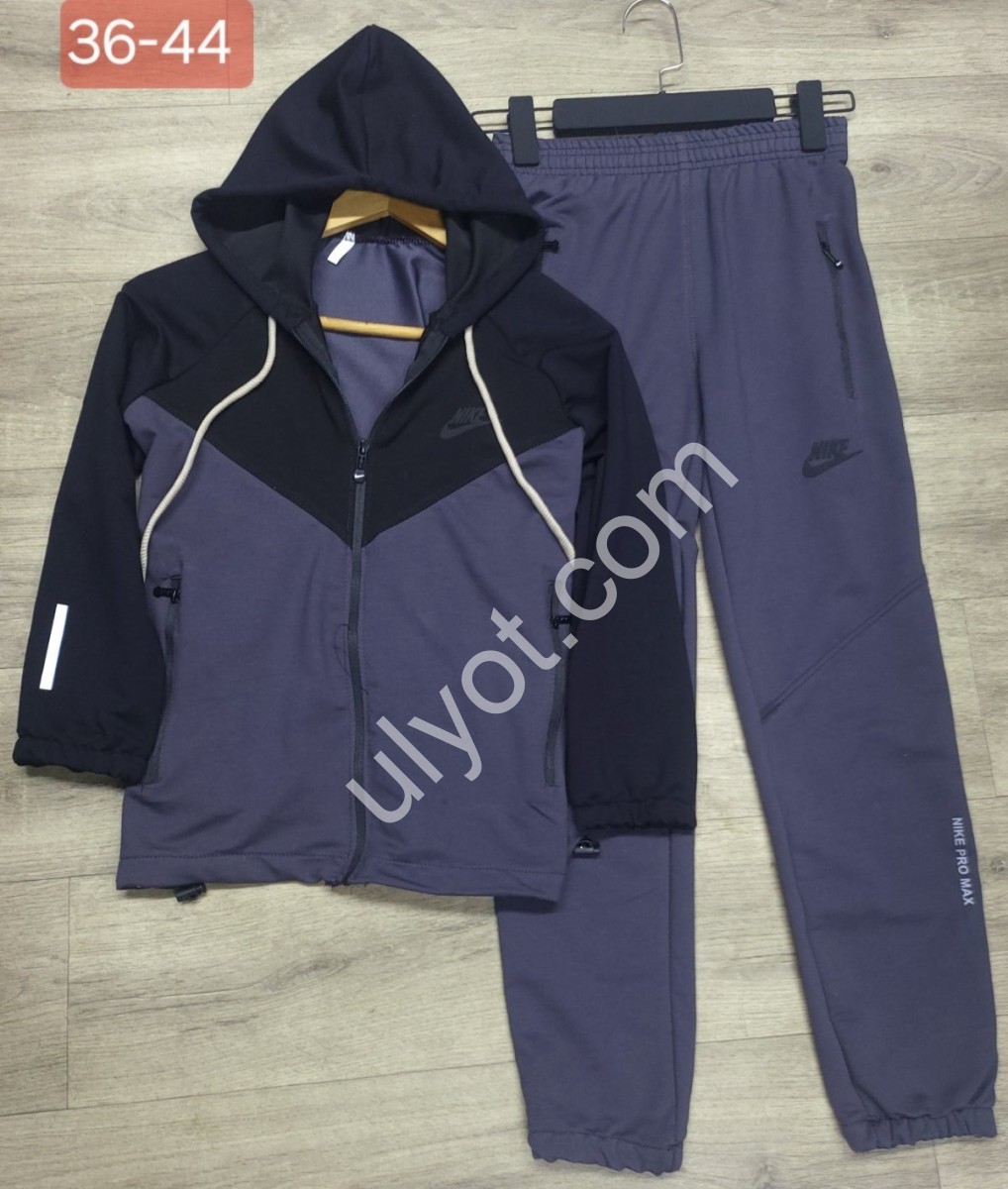 КОСТЮМ N02 (36-44) МАНЖЕТ СІРИЙ+ЧОРНИЙ