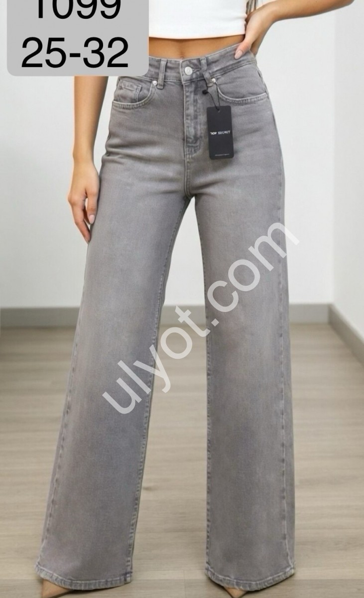 ДЖИНСЫ TOP SHOP (25-32) СВ.СЕРЫЙ 1099