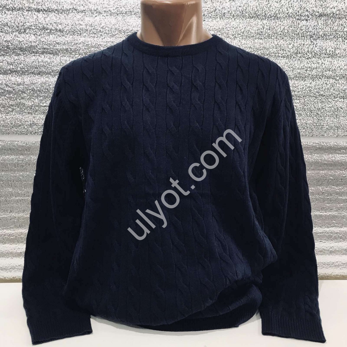 СВИТЕР MJ (M-2XL) Т.СИНИЙ 129