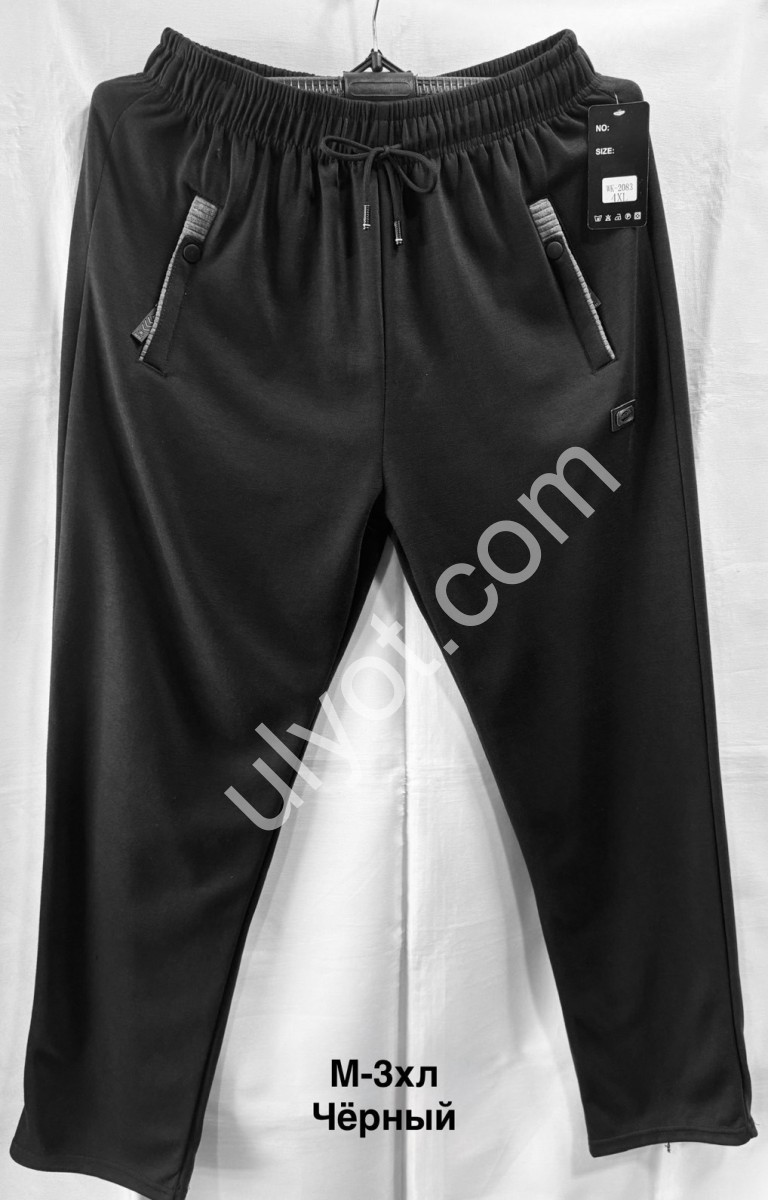 СПОРТ. ШТАНИ (M-3XL) ПРЯМИЙ ЧОРНИЙ 2806