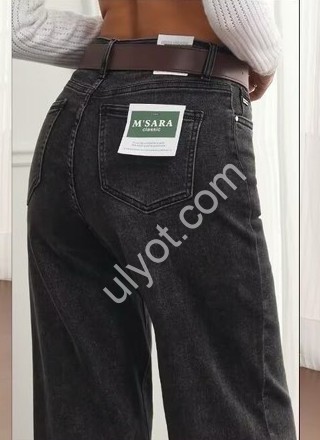 ДЖИНСЫ M.SARA (XS-XL) Т.СЕРЫЙ 5583-C