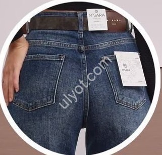 ДЖИНСЫ M.SARA (XS-XL) Т.СИНИЙ 1356-Н