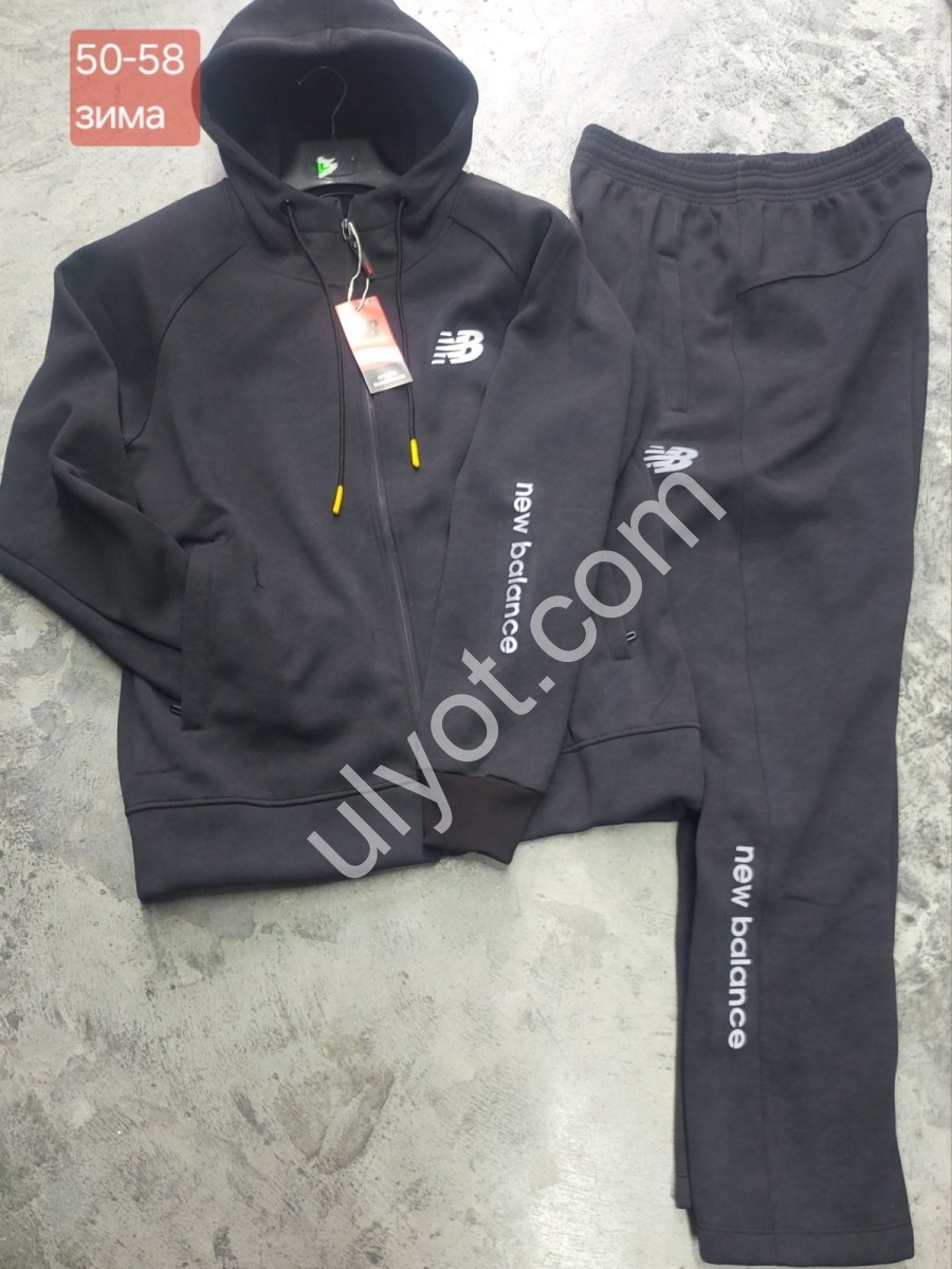 СПОРТ.КОСТЮМ NB02 (50-58) ФЛІС ПРЯМИЙ ЧОРНИЙ