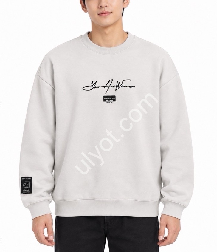 СВИТШОТ AUDSA (S-2XL) МОЛОЧНЫЙ 0017