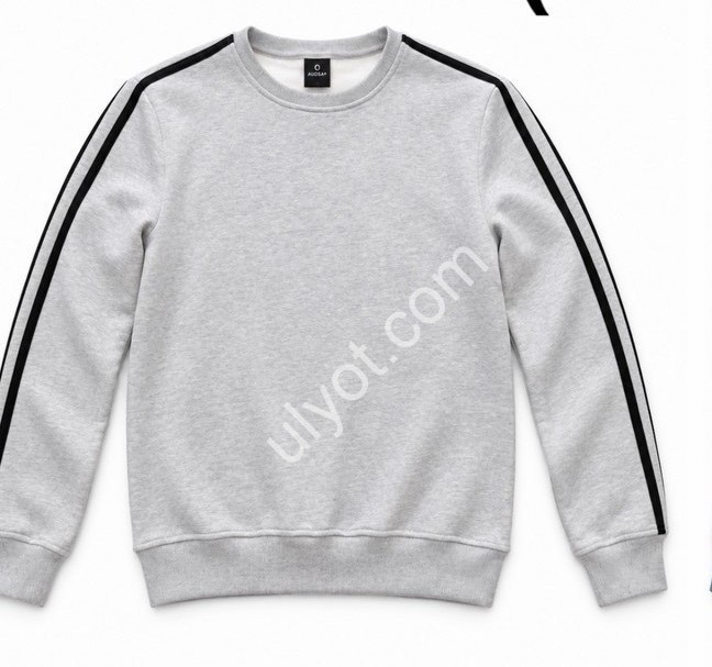 СВИТШОТ AUDSA (M-3XL) ФЛИС СВ.СЕРЫЙ 274