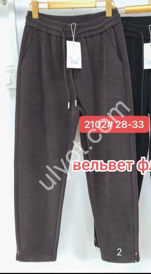 ШТАНЫ (28-33) ФЛИС ЧЕРНЫЙ 2102-1
