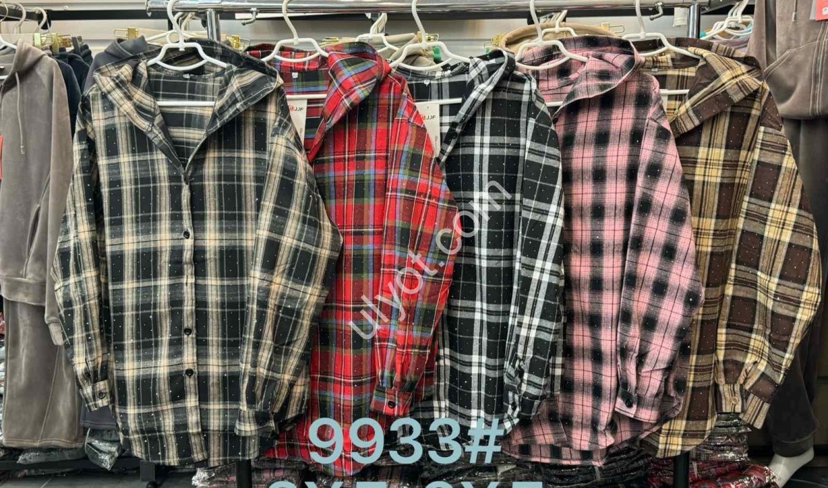 СОРОЧКА JJF (3XL-6XL) КАМЯНІ ШОКОЛАД+БІЖ 9933