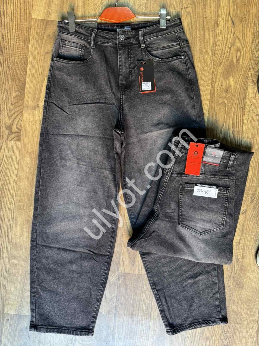 ДЖИНСЫ RELUCKY (31-38) БАЙКА ГРАФИТ 0186-4