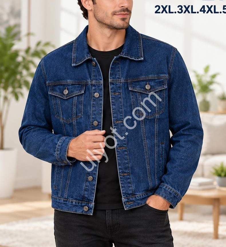 КУРТКА ДЖИНСОВАЯ GAXGAX (2XL-7XL) Т.СИНИЙ 212